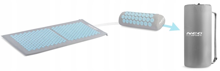 MATA DO AKUPRESURY Z KOLCAMI + PODUSZKA + TORBA