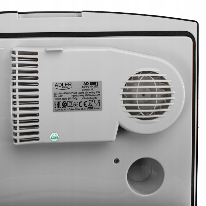 Lodówka turystyczna przenośna 25L AC/DC grzanie chłodzenie Adler AD8091