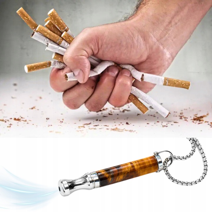 Naszyjnik Do Rzucania Palenia Oddechowy Cichy Nie Gwizda Tygrysie oko Stal