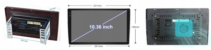 RADIO 10 CALI GPS 2 DIN BLUETOOTH ANDROID AUTO CARPLAY WIFI USB 4/62GB QLED