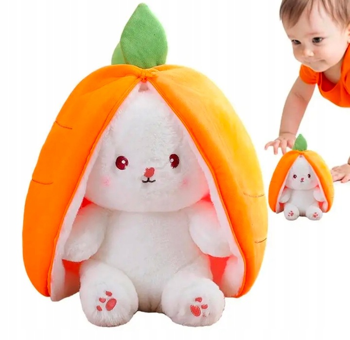 MASKOTKA PLUSZAK KRÓLIK MARCHEWKA 25CM