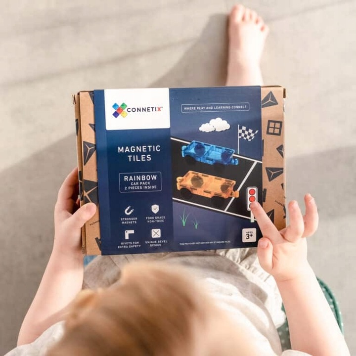 Connetix Klocki magnetyczne Rainbow Car Pack 2 Connetix autka pociągi