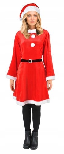 KOSTIUM PANI MIKOŁAJOWA MIKOŁAJKA ŚNIEŻYNKA