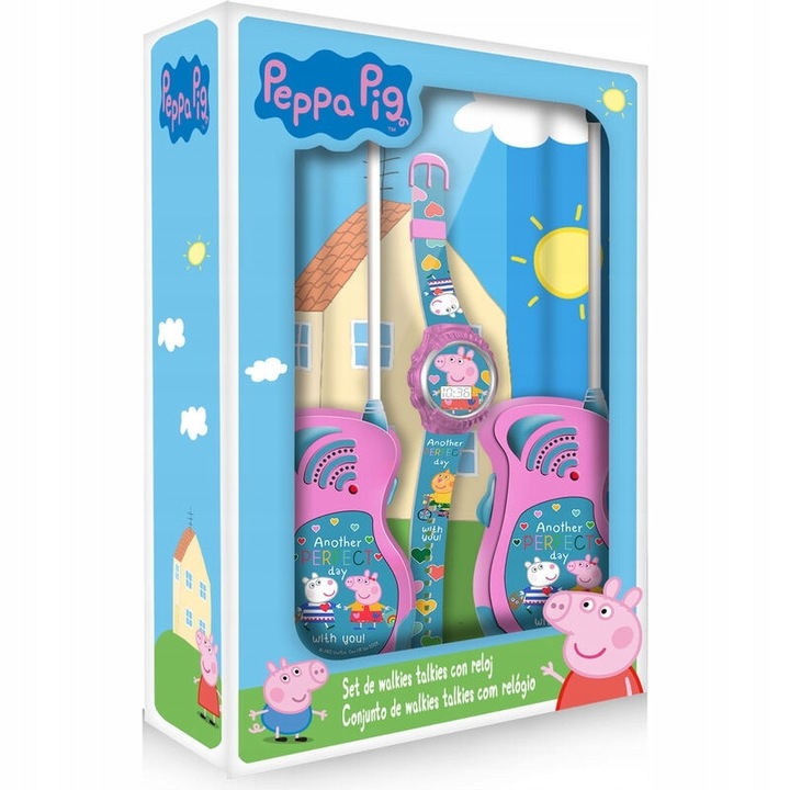 Zestaw Walkie talkie z zegarkiem cyfrowym Świnka Peppa. Peppa Pig PP17047