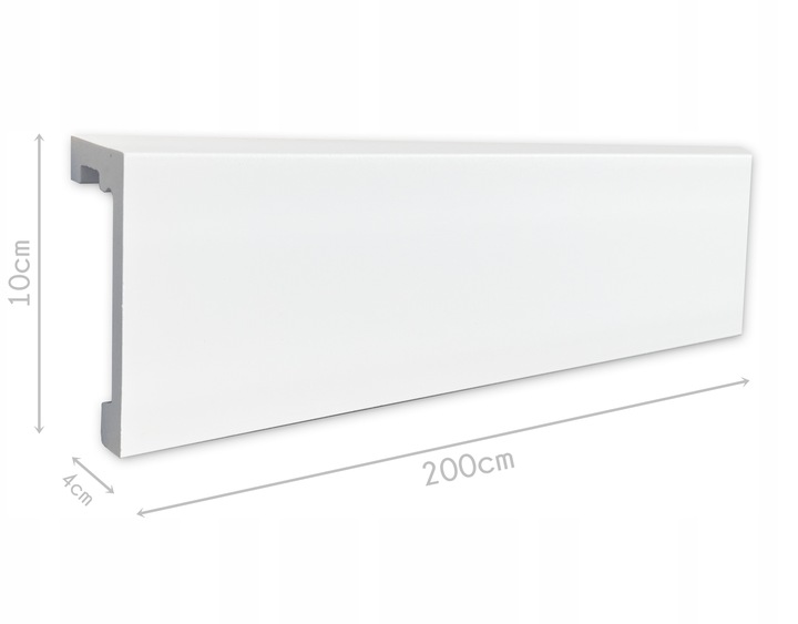 Listwa Karniszowa LED Gzyms Maskownica Karnisza 10 cm "93" - 2 metry