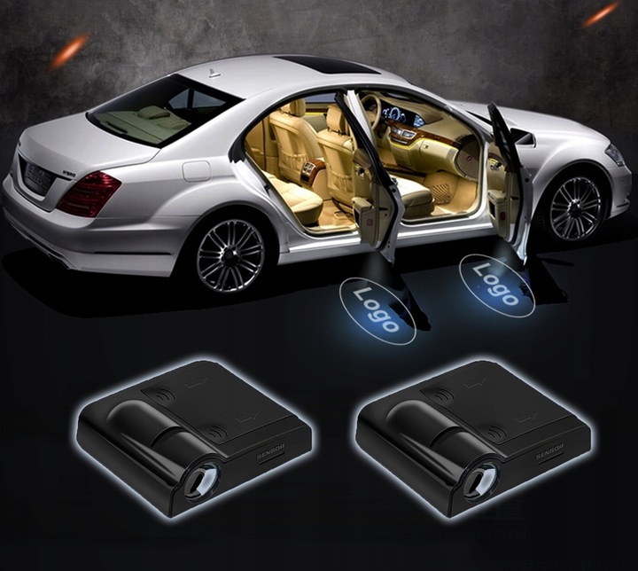 2x LED LOGO PROJEKTOR HD BEZPRZEWODOWE NA BATERIE FORD WSZYSTKIE MODELE