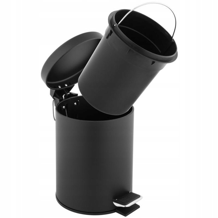 Kosz na śmieci 3L do łazienki toalety WC ŚMIETNIK SOFT CLOSE czarny LOFT