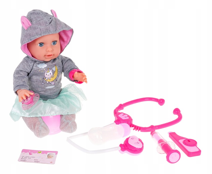 INTERAKTYWNA LALKA BOBAS U LEKARZA PŁACZE KICHA KASZLE EFEKT GORĄCZKI