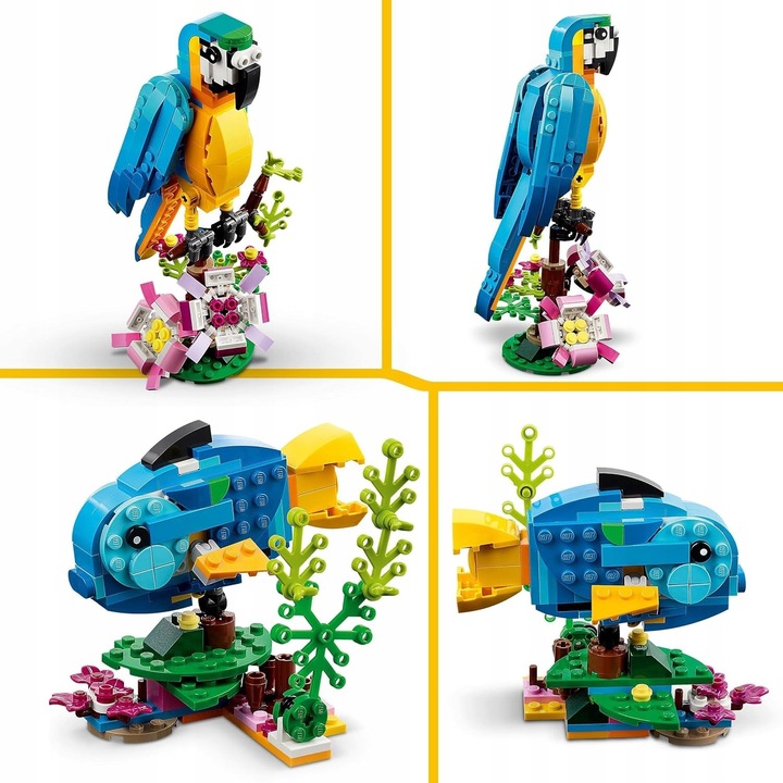 PREZENT LEGO DLA 7, 8 LATKI CREATOR 31136 Egzotyczna papuga + TORBA LEGO