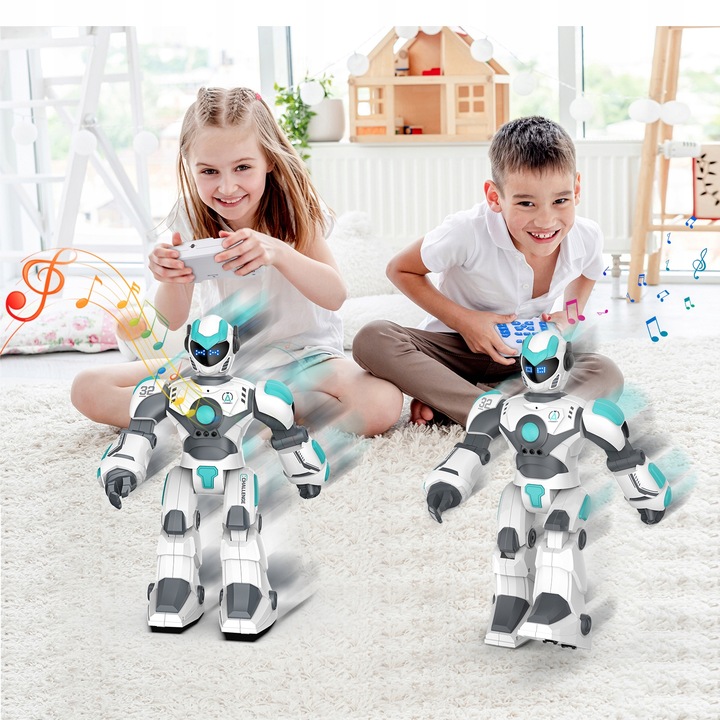 ROBOT DUŻY INTERAKTYWNY ZDALNIE GEST PROGRAMOWANY STEROWANIE GŁOSOWE LED