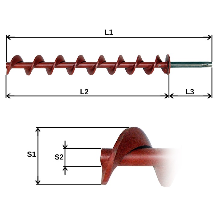 Ślimak do pieca kotła z podajnikiem EKOCENTR 83 cm 830 mm
