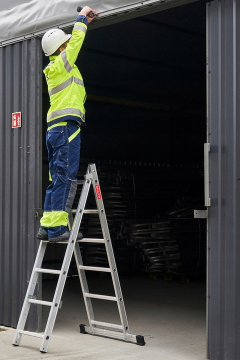 Rusztowanie aluminiowe 2x6 podest roboczy składany drabina 3w1 BAULICH