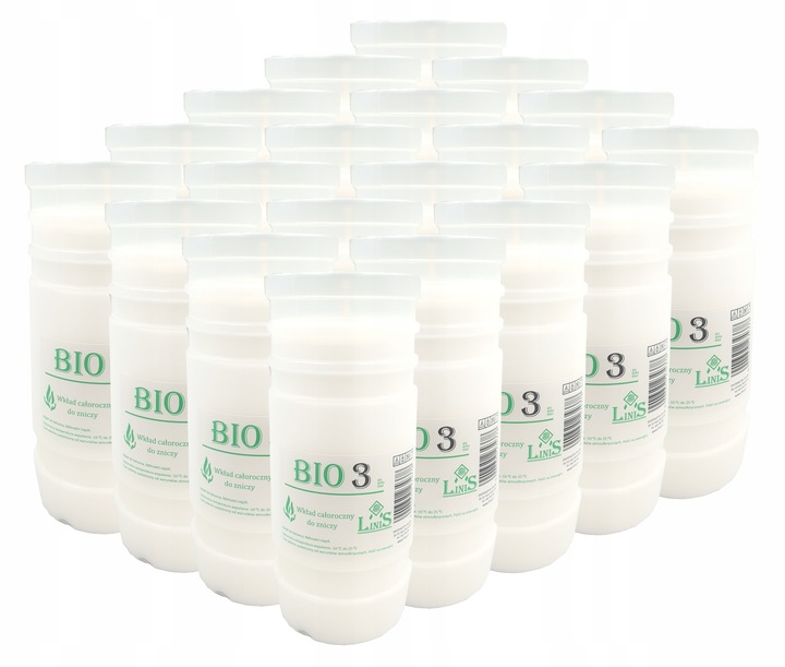 Wkłady do zniczy Parafinowe Bio 3 „Linis”