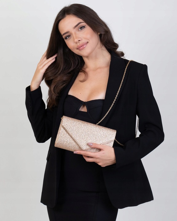 TOREBKA WIECZOROWA damska KOPERTÓWKA WIZYTOWA elegancka BROKAT