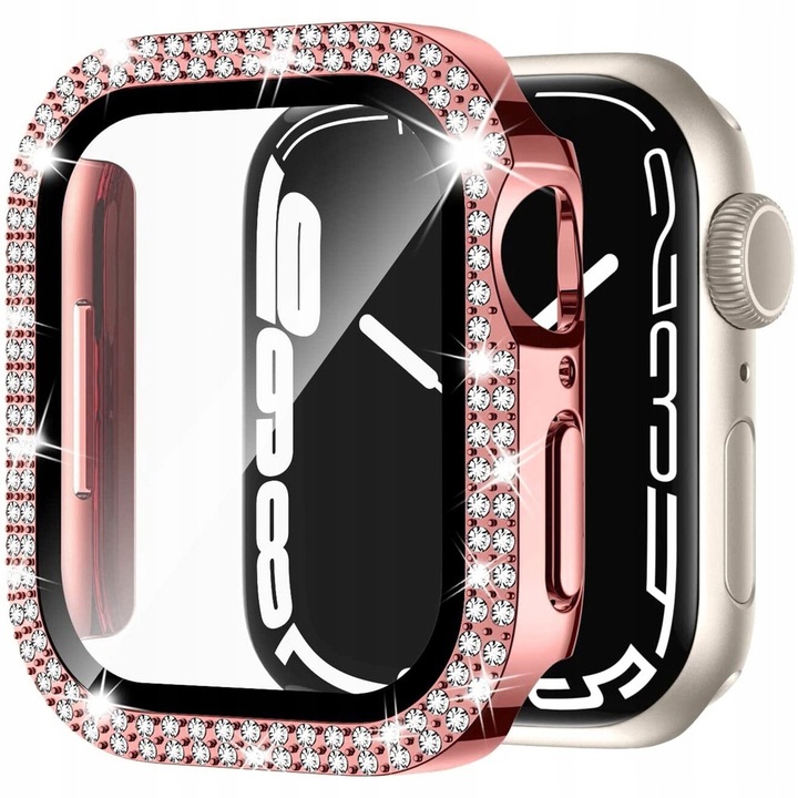 2w1 ETUI + SZKŁO DO APPLE WATCH 4/5/6/7/8/9/SE 40/41/44/45MM KOLORY