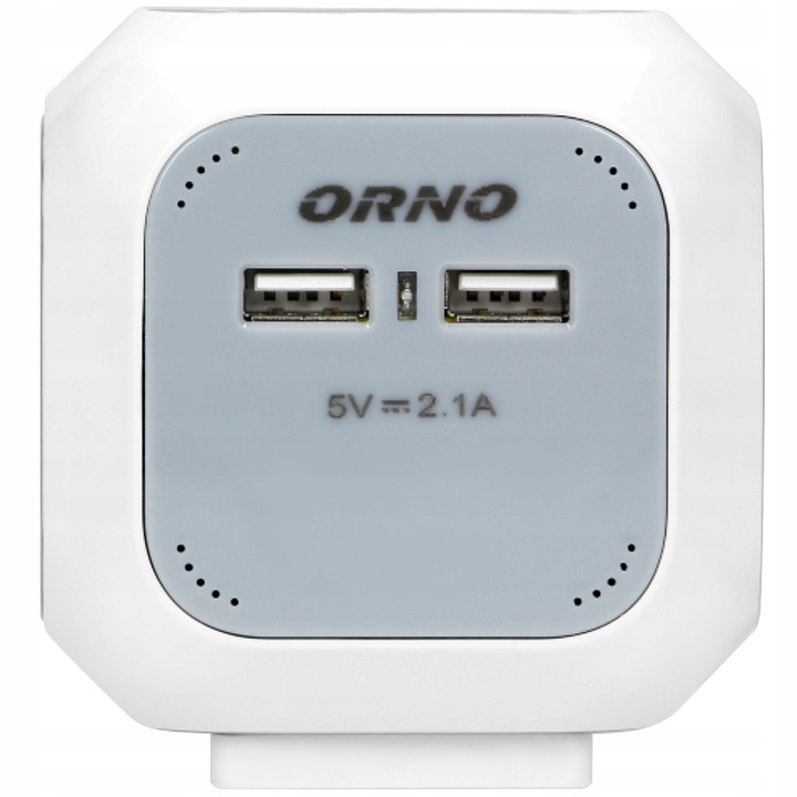 Przedłużacz Listwa Kostka Magic Cube 4-Gniazda 2x USB Ładowarka Kabel 1,4m