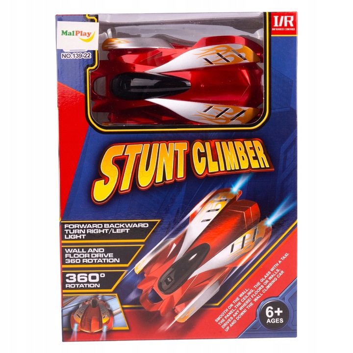 SAMOCHÓD JEŻDŻĄCY PO ŚCIANACH AUTO WYŚCIGÓWKA NA PILOTA ZDALNIE STEROWANE