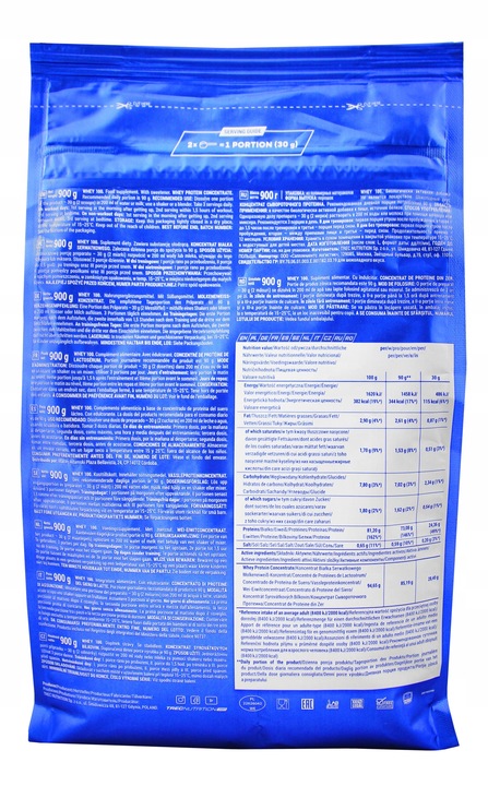 PYSZNE BIAŁKO WPC Trec Whey 100 900g PROTEINY NA MASĘ MIĘŚNIE DO TRENINGU