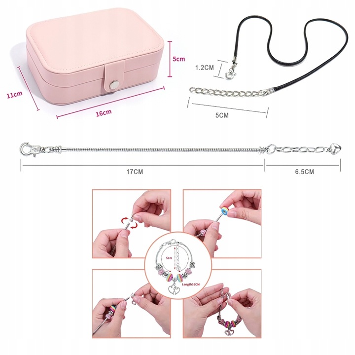 150EL IDEALNY PREZENT ZESTAW DO ROBIENIA BRANSOLETEK I NASZYJNIKÓW