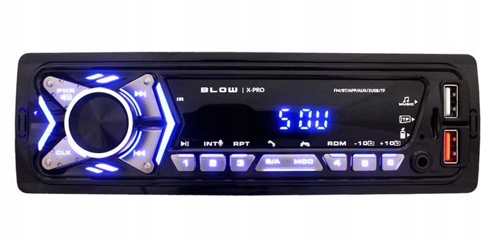 radio samochodowe BT USB AUX głośniki 13 ANTENA