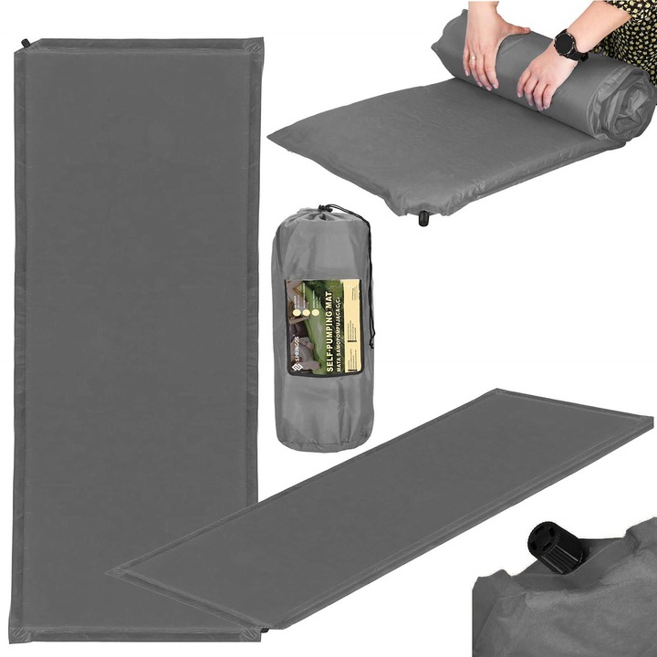 MATA SAMOPOMPUJĄCA KARIMATA TURYSTYCZNA POKROWIEC 180 cm DMUCHANA GRUBA