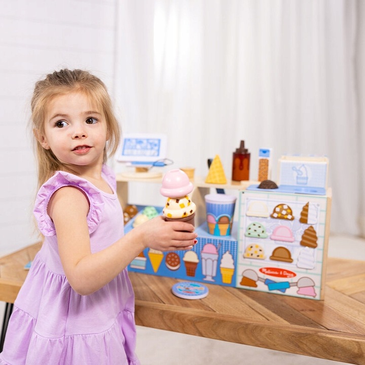 Drewniana Lodziarnia Automat do lodów Terminal płatniczy 42 el MelissaDoug