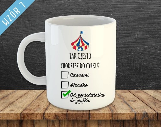 KUBEK Z NADRUKIEM DO PRACY DLA PRACOWNIKÓW ŚMIESZNE NAPISY