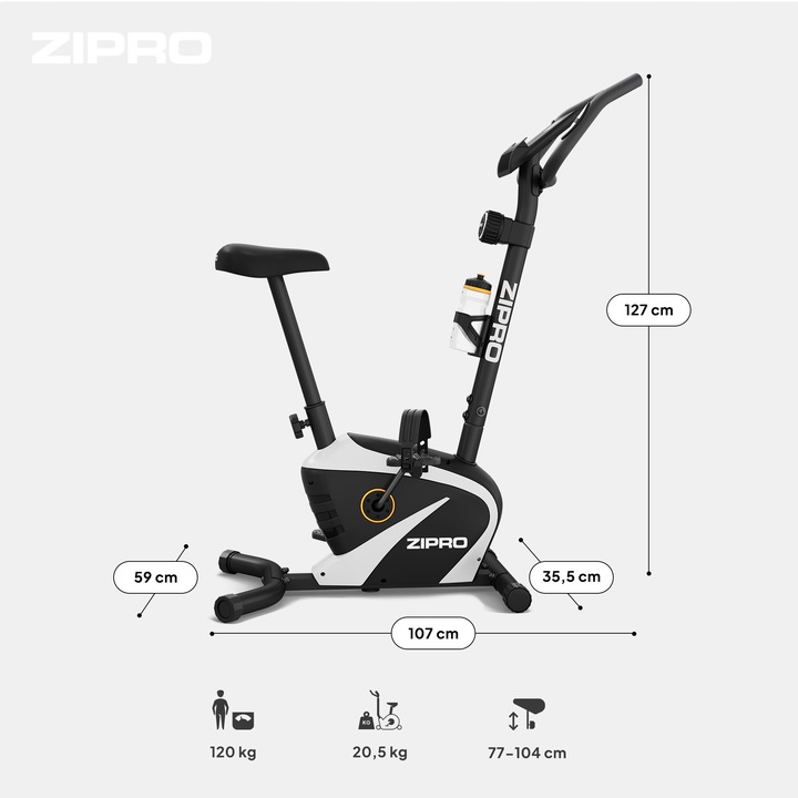 ROWER STACJONARNY rowerek MAGNETYCZNY Treningowy Domowy LCD - BEAT ZIPRO