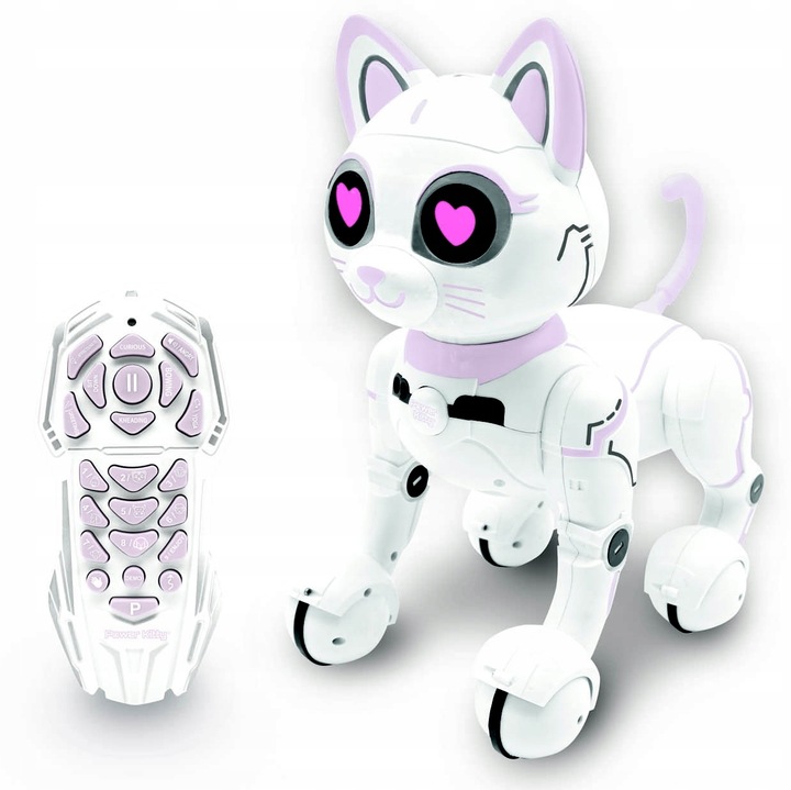 Zdalnie sterowany robot kot, programowalny inteligentny, światło, dźwięk