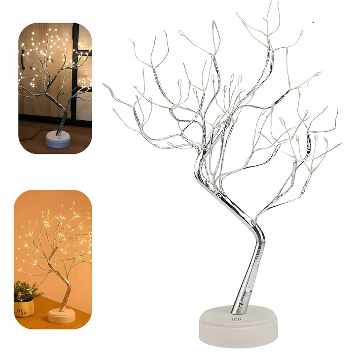 Drzewko Świąteczne Choinka Led Bonsai Lampka Dekoracyjna Ozdobne Świecące