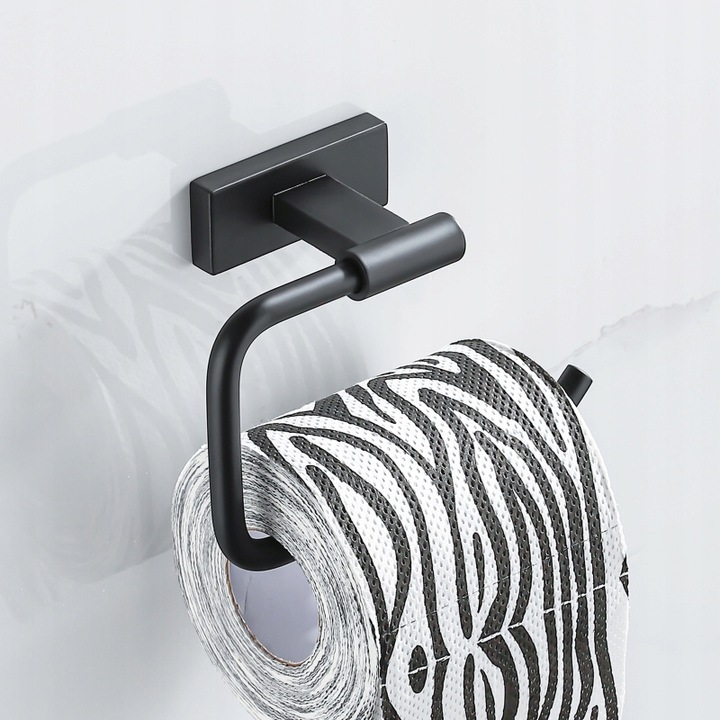 Uchwyt na papier toaletowy czarny