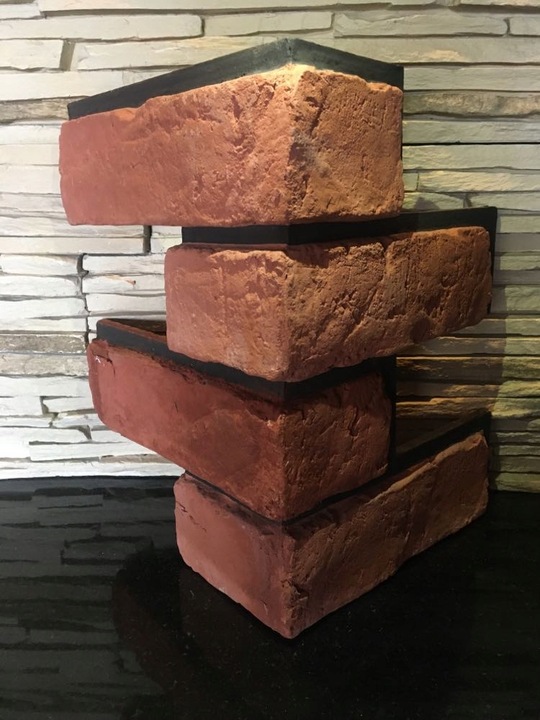 STARA CEGŁA Z GOTOWĄ FUGĄ CZERWONA LOFT PŁYTKI DEKORACYJNA NA ŚCIANĘ