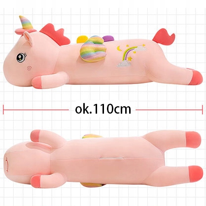 DŁUGI jednorożec MASKOTKA PLUSZAK 110cm