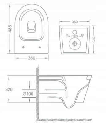 VELDMAN Biała miska WC Rimless TORNADO VILA deska slim premium