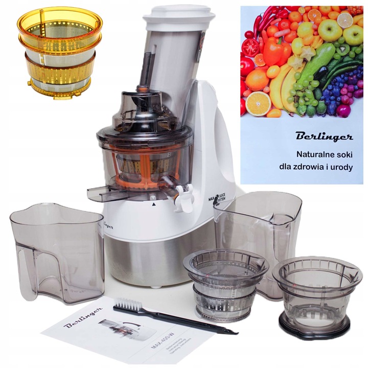 WYCISKARKA WOLNOOBROTOWA MAX800W SOKOWIRÓWKA MOCNA BERLINGER 3 SITA D OTWÓR