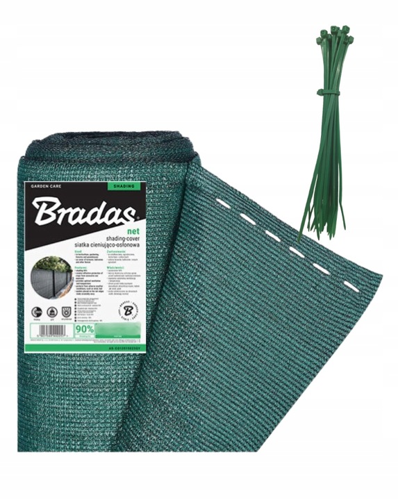 SIATKA CIENIUJĄCA 90% OSŁONA OGRODZENIE PŁOT BALKON 1,5x10m ZIELONY