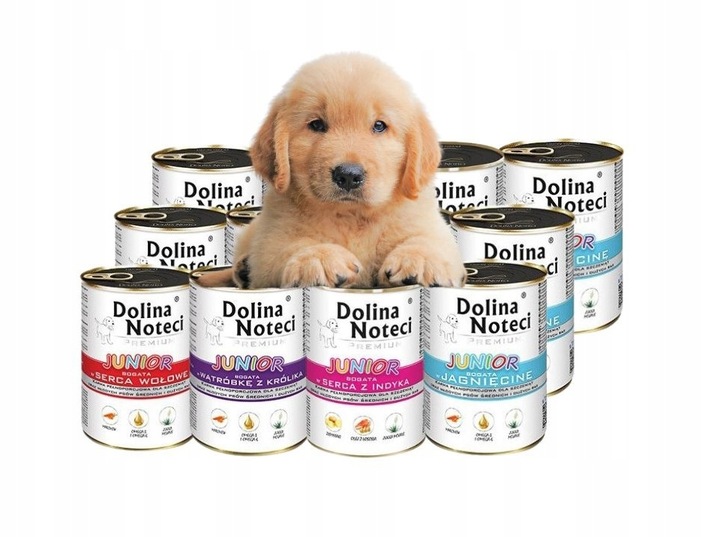 DOLINA NOTECI Premium Mokra karma JUNIOR MIX 4 smaków 12x400g