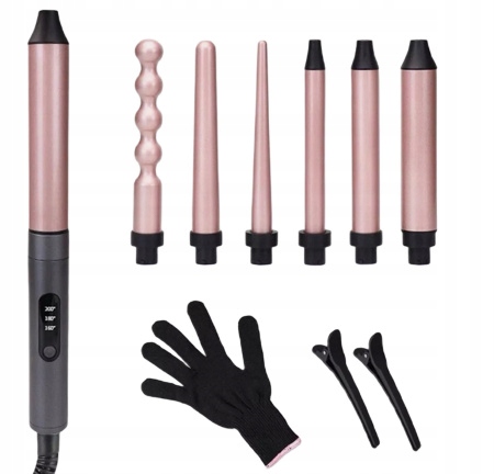 LOKÓWKA DO WŁOSÓW WIELOFUNKCYJNA 6 WYMIENNYCH GŁOWIC FALOWNICA FALE LOKI