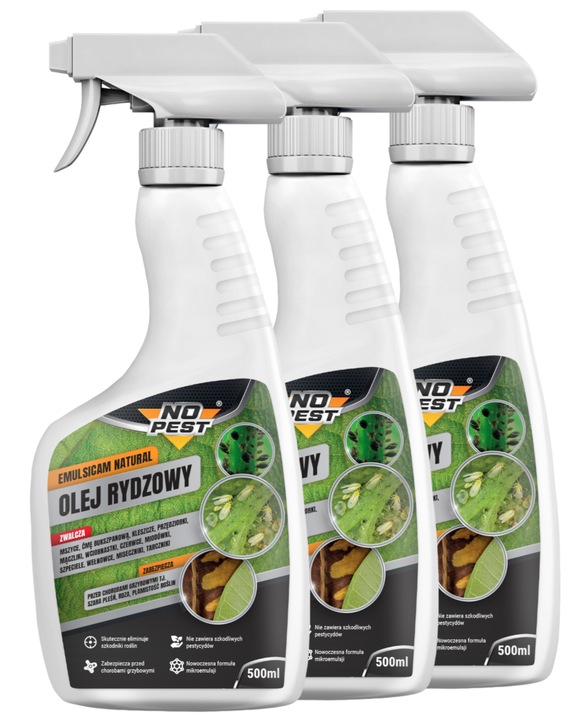 OLEJ RYDZOWY PREPARAT PŁYN NA MSZYCE ĆMĘ PRZĘDZIORKI NO PEST 500ML (3 SZT)