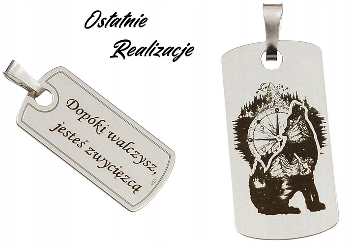 SREBRNY PEŁNY ŁAŃCUSZEK MĘSKI PANCERKA NIEŚMIERTELNIK PR. 925 GRAWER GRATIS