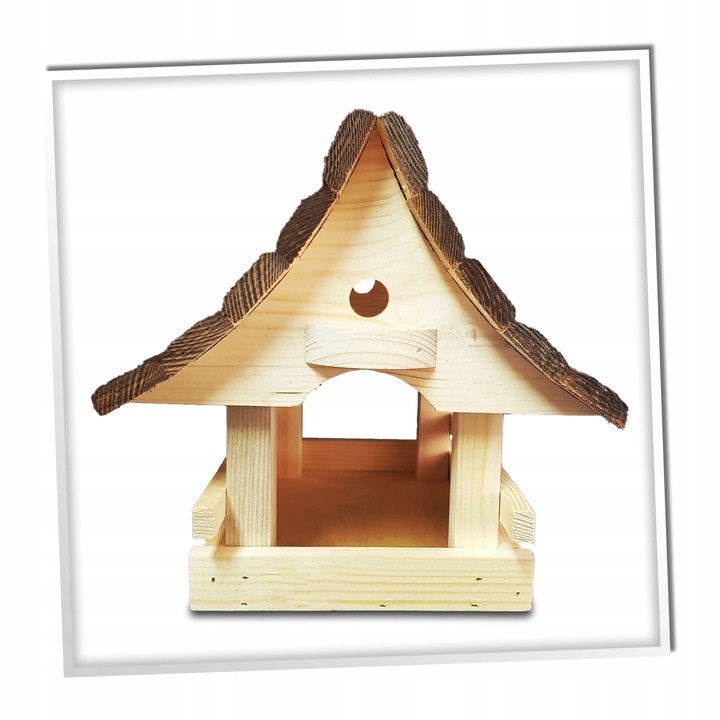 KARMNIK DLA PTAKÓW Z Drewna Świerkowego PRODUCENT