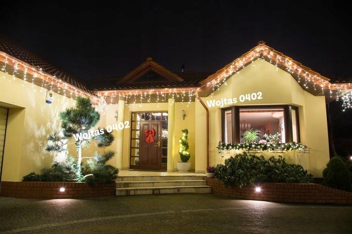 SOPLE 300 LED 11M ZEWNĘTRZNE LAMPKI KURTYNA +FLASH