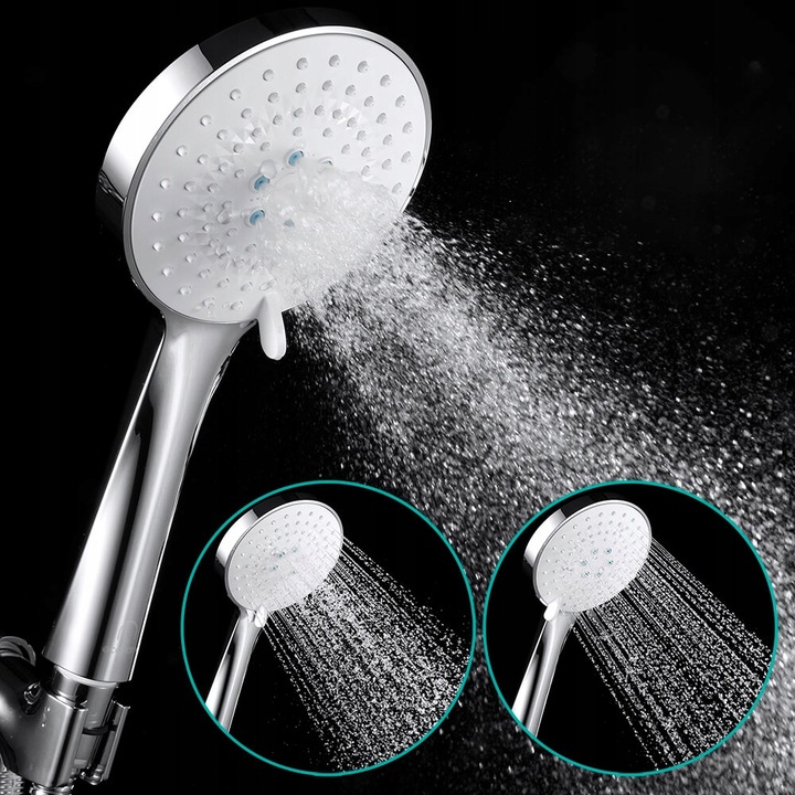 SŁUCHAWKA PRYSZNICOWA diamentowa ECOVAND INTENSE OSZCZĘDNA -65% WODY 5.7L/M