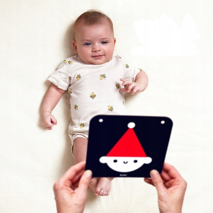 CzuCzu Karty Kontrastowe Książeczki na Sznureczku dla Malucha 0m+ 3m+