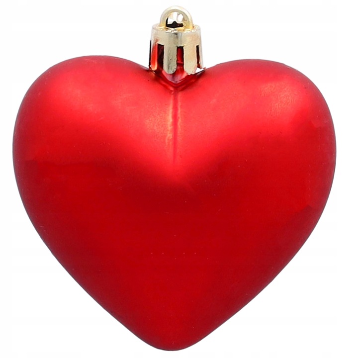 Bombki choinkowe czerwone serca zawieszki na choinkę ozdoby świąteczne 16x