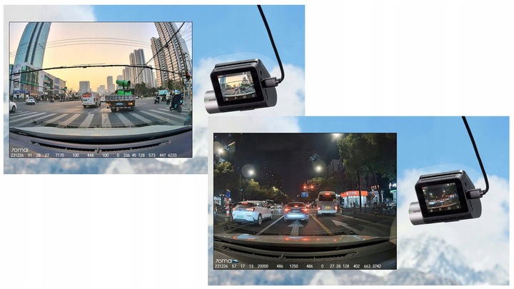 70mai Wideorejestrator A510 SET HDR + kamera tylna RC11 + UP03 + EVO 64GB