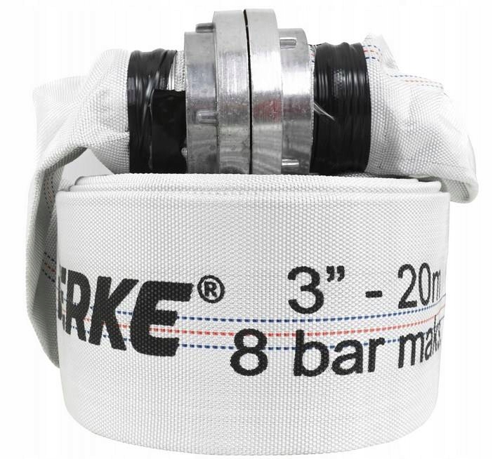 WĄŻ STRAŻACKI PARCIANY DO WODY SZAMBA 3'' 20m DO POMPY VERKE