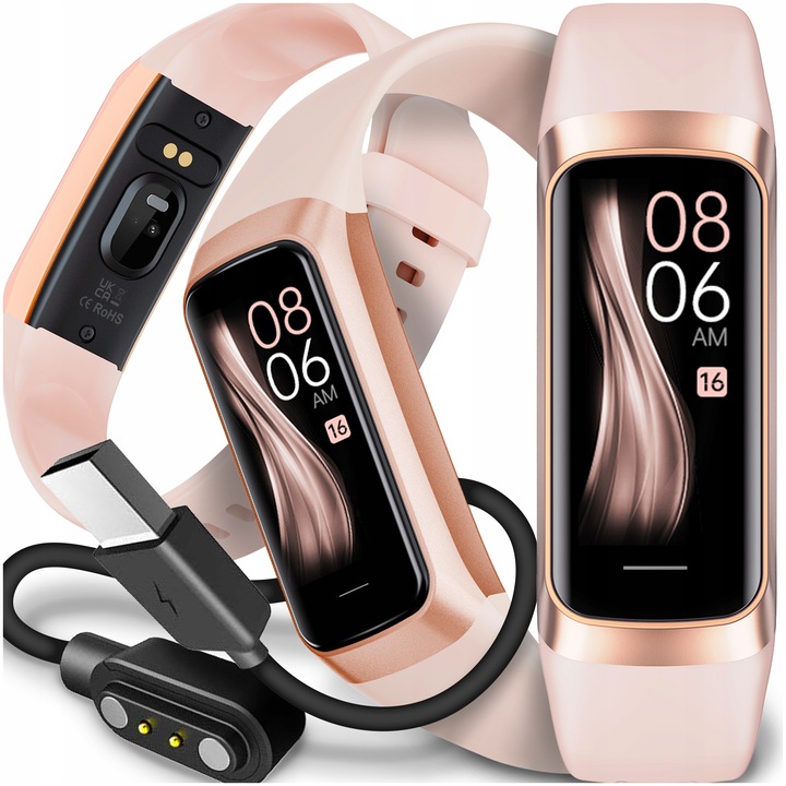 SMARTWATCH SMARTBAND AMOLED CIŚNIENIE POŁĄCZENIA ROZMOWY SZKŁO MENU POLSKIE
