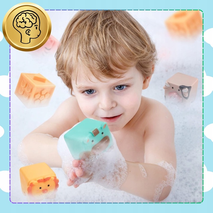 Miękkie kreatywne klocki sensoryczne dla niemowląt dzieci funkcja gryzaka