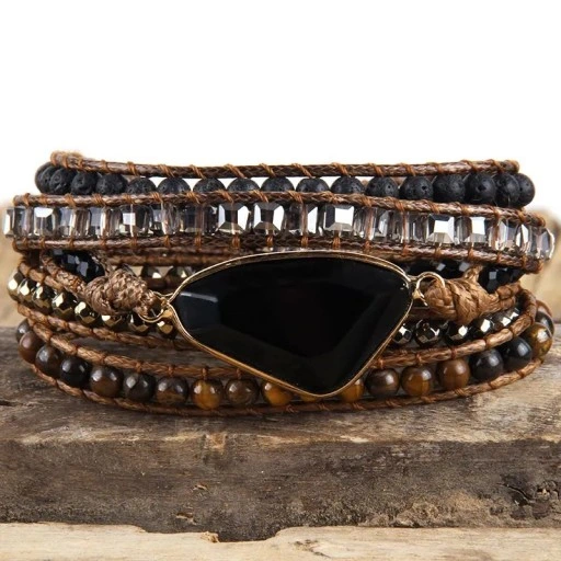 Bransoletka Kamień Onyks Tygrysie Oko